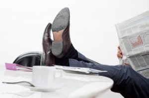 salesperson reading