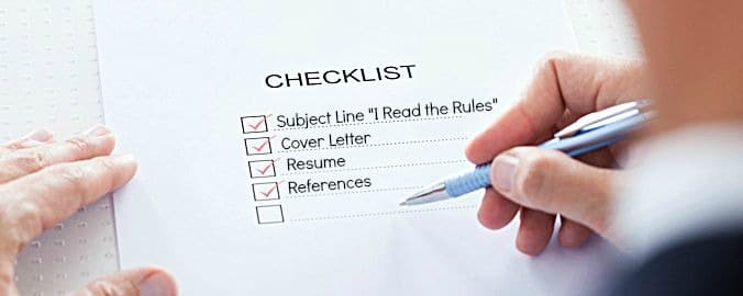 Sales Rep Application Checklist