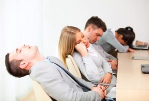 salespeople sleeping through training