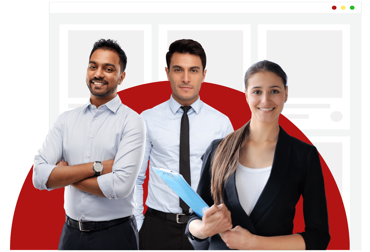 Confident sales consultants image for the sales recruitment consulting page